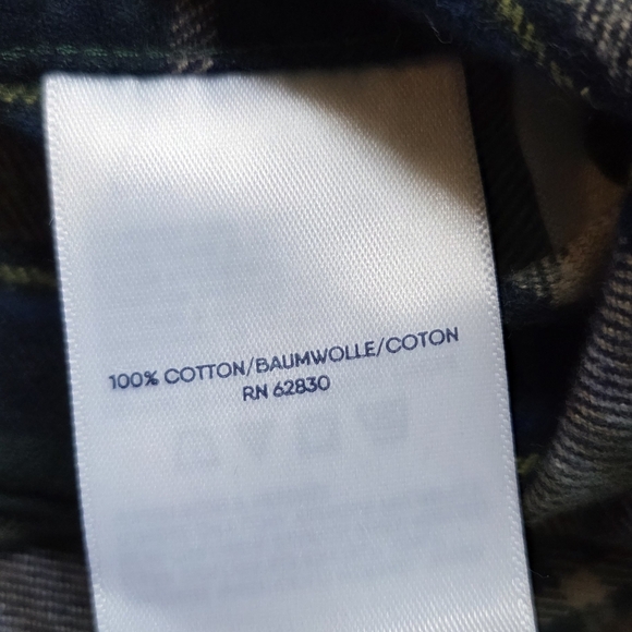 Lands' End Mens Blue & Green Plaid Long Sleeve Flannel Shirt, Size 2XL Tall - Picture 8 of 9